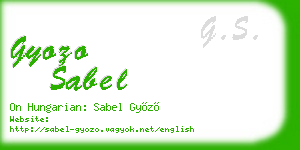 gyozo sabel business card